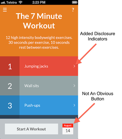 Workout Log Button
